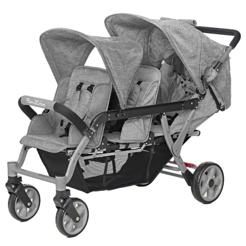 Poussette 3 places Lidoo H3E + Ergondrive Full Grey