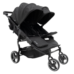 Poussette Double Baby Monsters Easy Twin 3 - Sideral Black